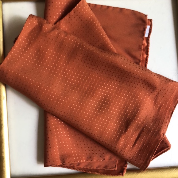 Gorgeous  Oblong Long Scarf 100% Silk, made in Italy. Marigold Orange - Picture 2 of 11